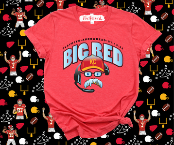 Andy Reid’s Icicle Mustache Heather Red Graphic Tshirt - The Red Rival