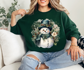 Watercolor Snowman Forest Sweatshirt - The Red Rival