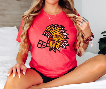 KC Headdress Red Tee - The Red Rival