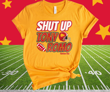 Shut Up Tony Romo Gold Graphic Tshirt - The Red Rival