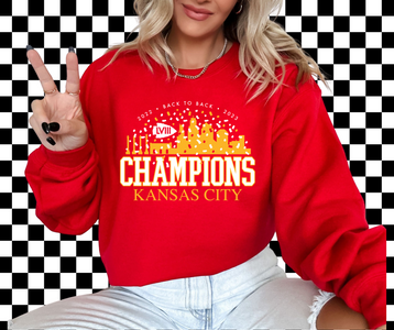 Confetti Champions Red Graphic Sweatshirt - The Red Rival