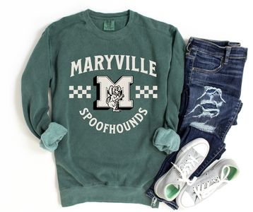 White Maryville Spoofhounds Blue Spruce Sweatshirt - The Red Rival