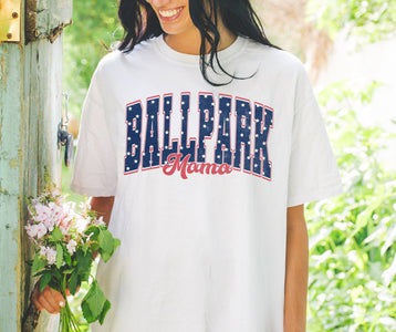 Ballpark Mama Natural Tee - Graphic Tee - The Red Rival
