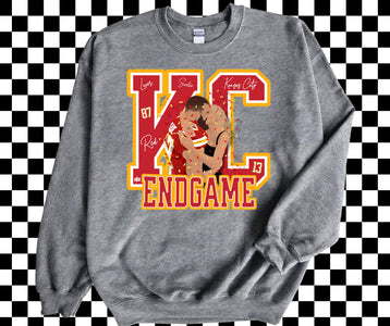 Travis & Taylor Confetti KC Endgame Grey Graphic Sweatshirt - Graphic Tee - The Red Rival